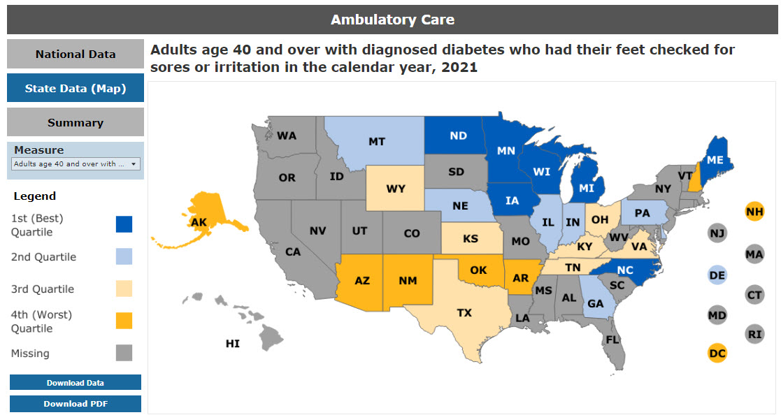 Ambulatory Care State Map Results. 